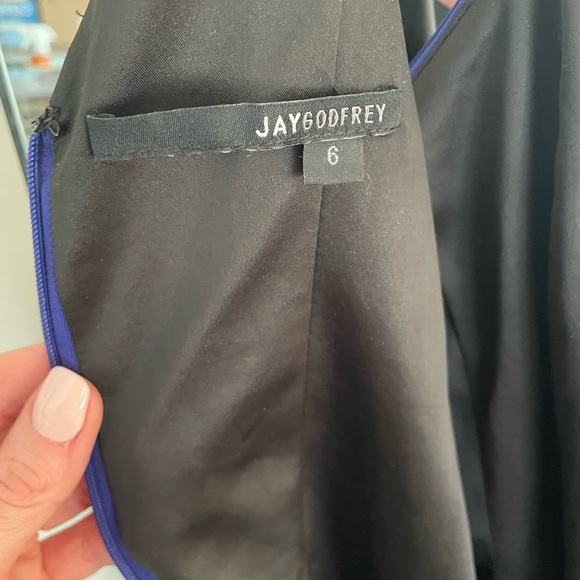 Jay Godfrey blue flowy dress with shoulder cut outs - Picture 4 of 5